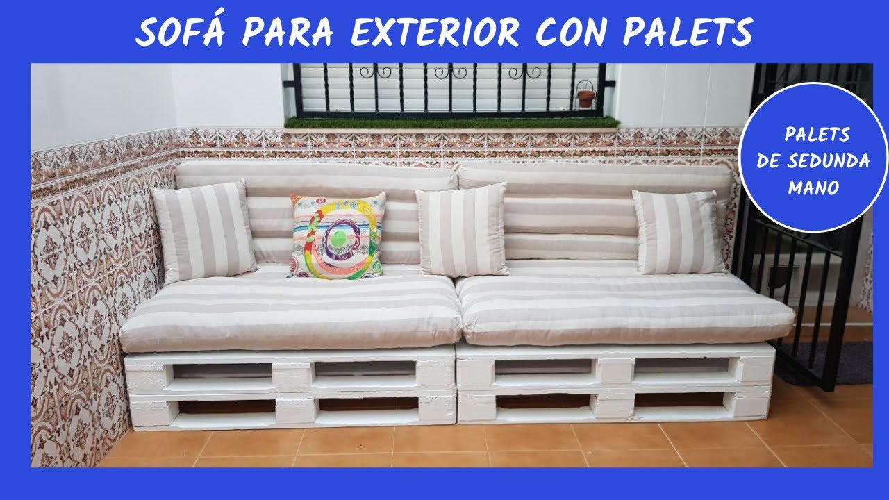 Sofá de palets para exterior