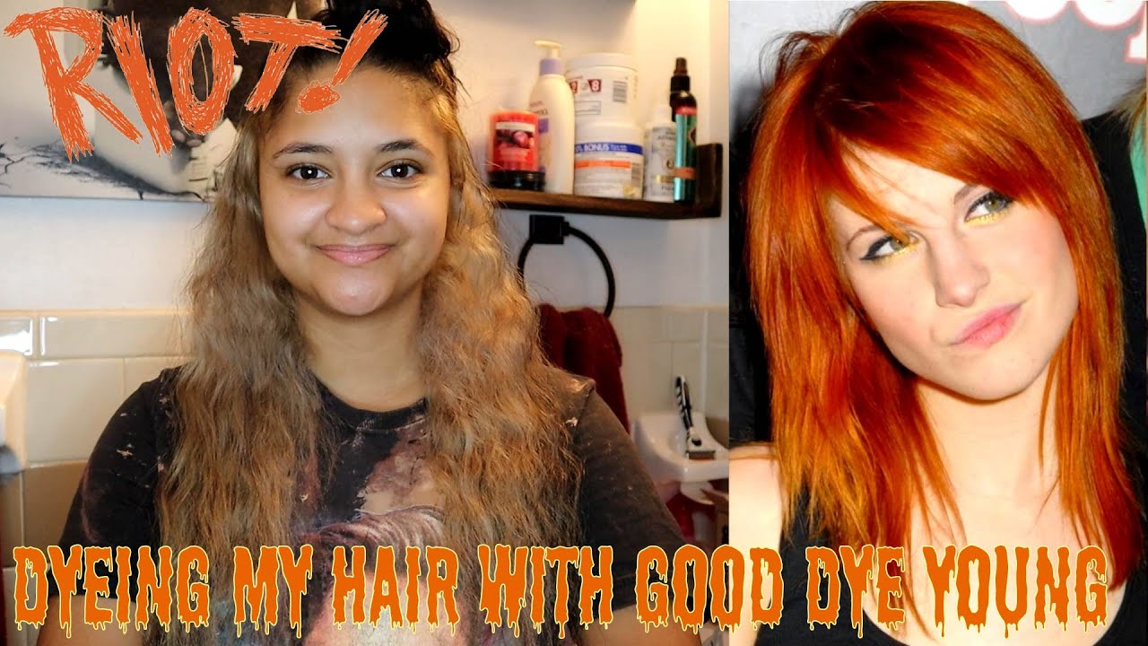 DYEING MY HAIR ORANGE for the Fall with Good Dye Young RIOT | Selena Cordero