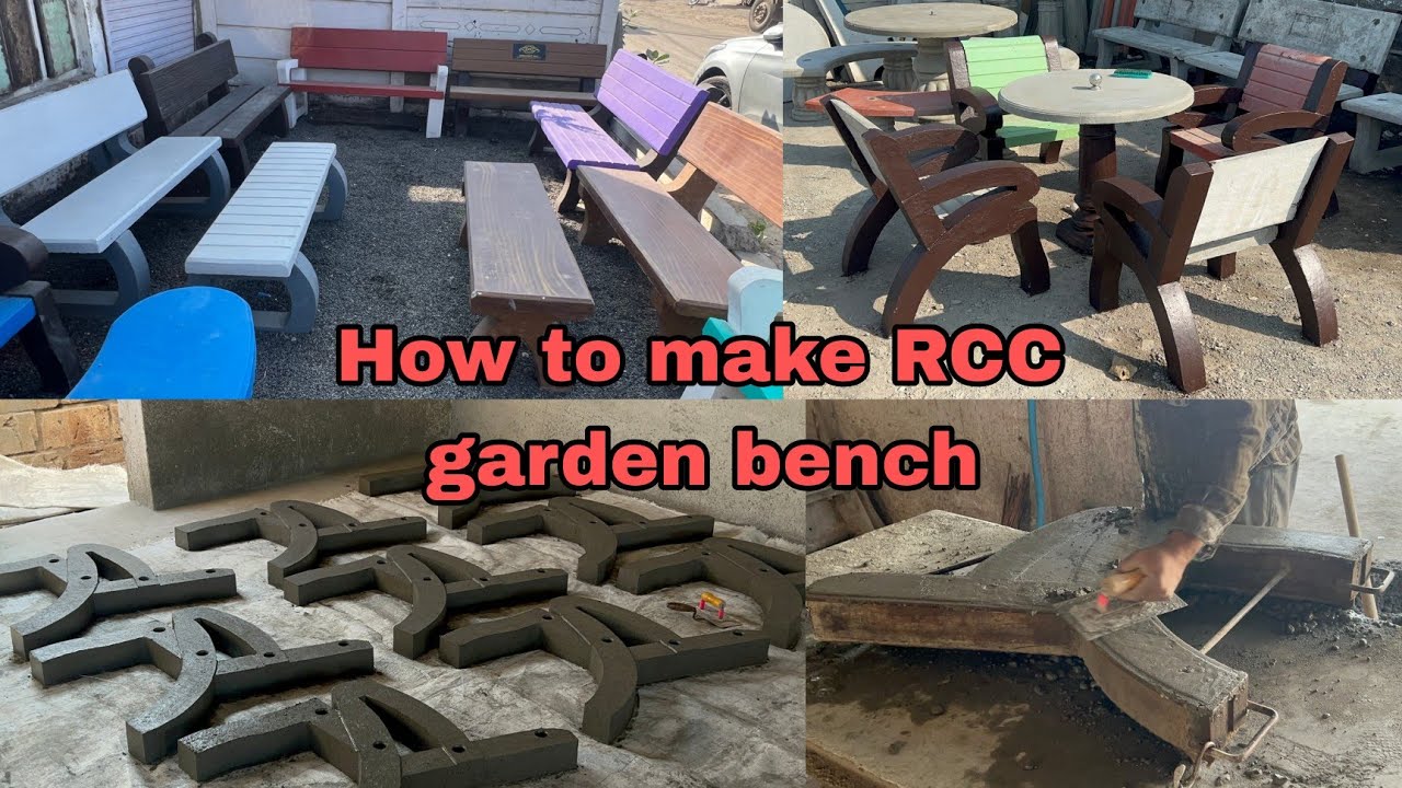 RCC गार्डन बेंच कैसे बनाएं 【How to make RCC garden bench】 Mo..8153832532