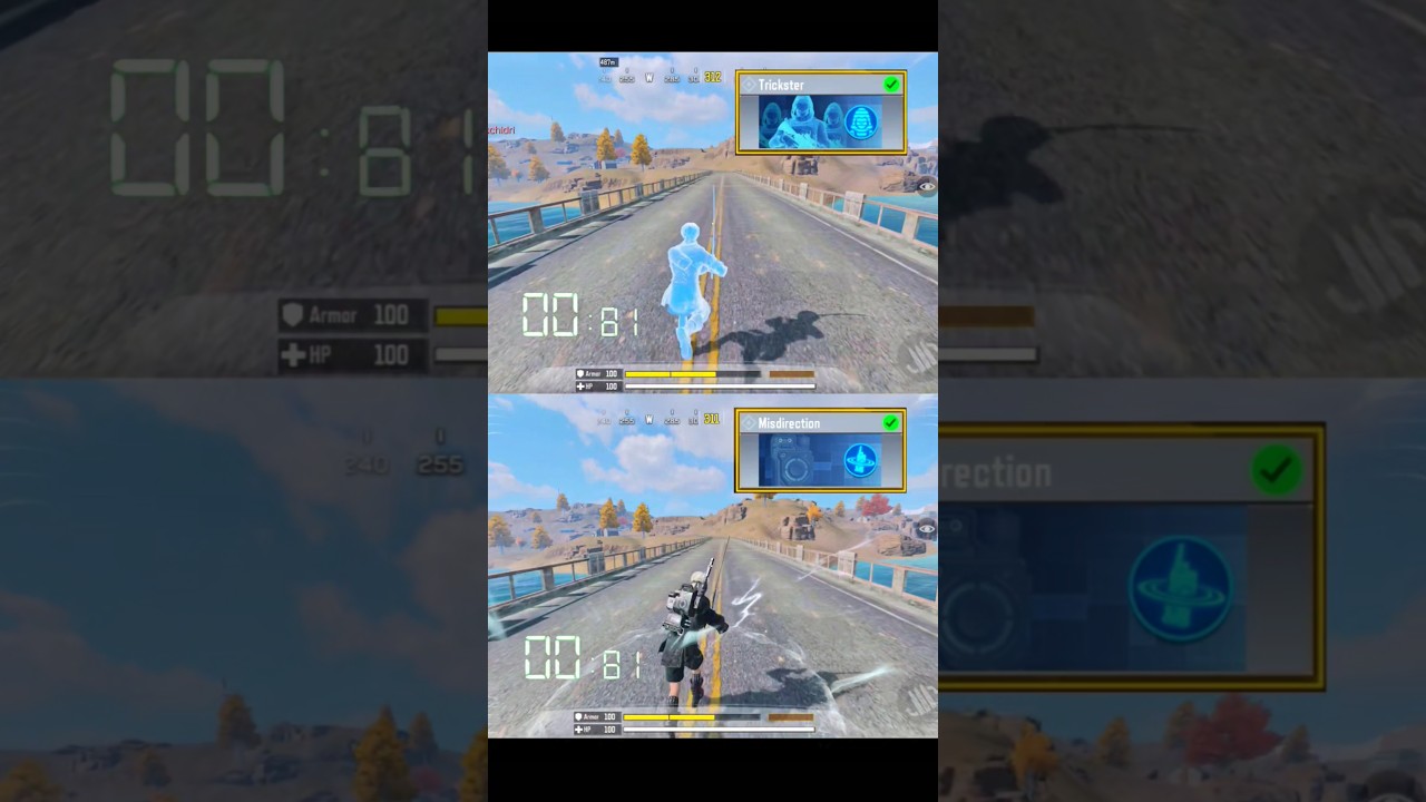 Trickster vs Misdirection Speed Test 🤯 in Cod Mobile #shorts #codm