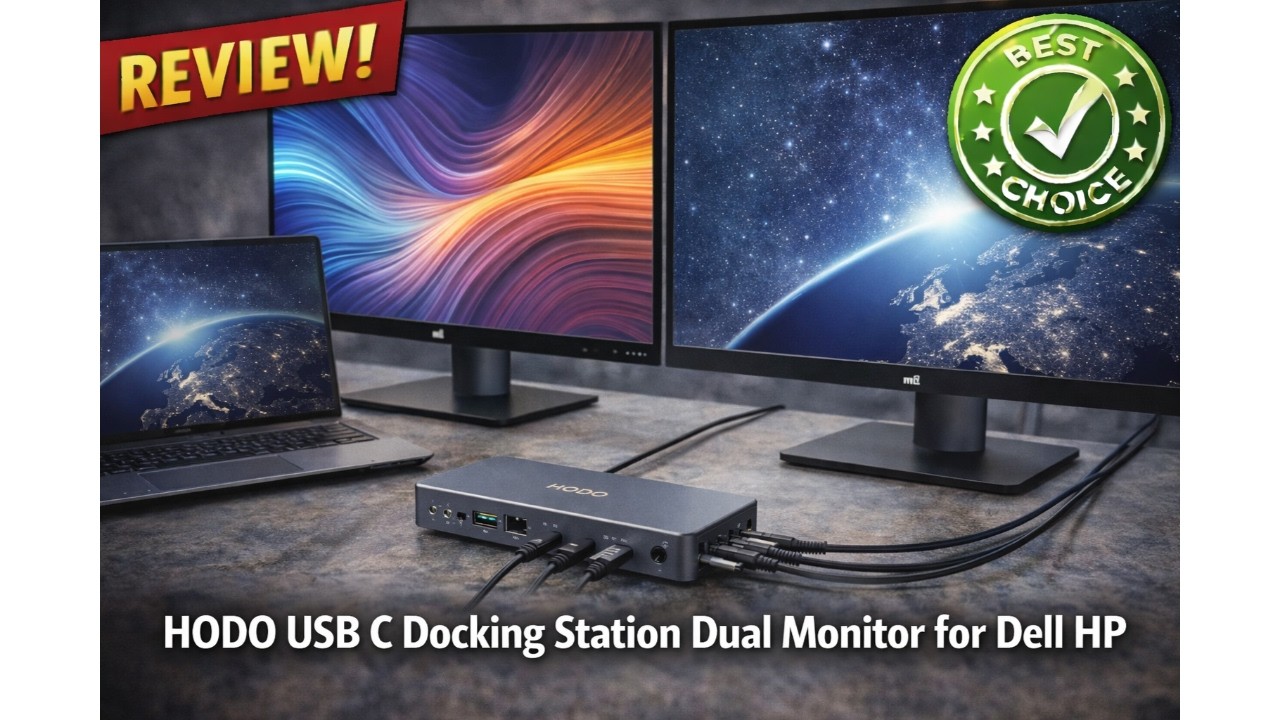 🖥️ HODO USB C Docking Station Dual Monitor for Dell HP Review 🔌