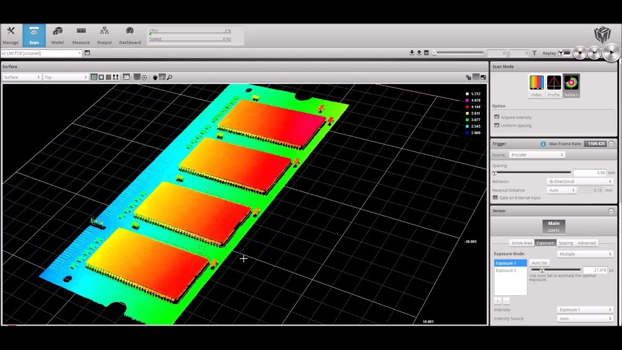 LMI 3D surface scans and measurements