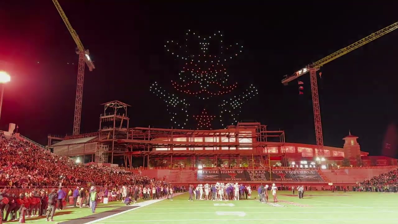 TEXAS TECH Football DRONE SHOW 11/02/2023