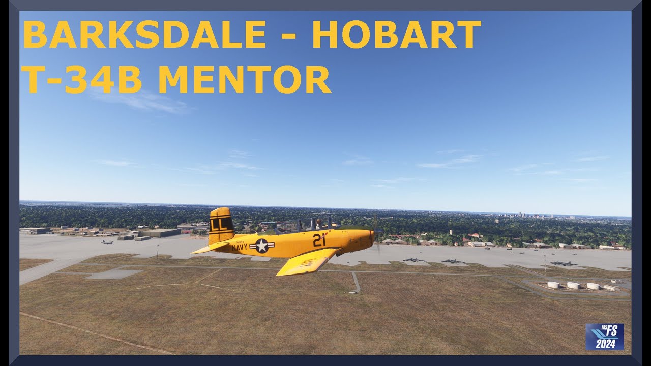 Barksdale AFB (KBAD) to Hobart (KHBR) | T-34B Mentor | MSFS 2024