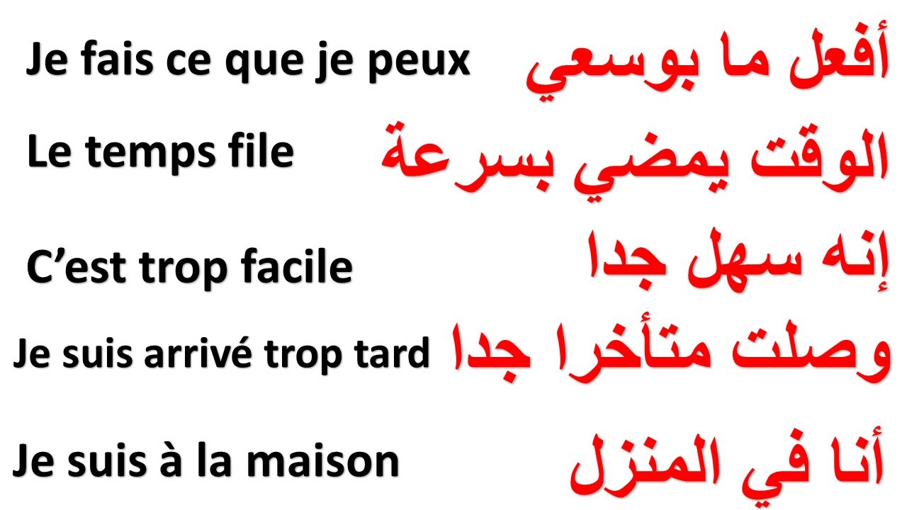 ✅الجمل الأكثر استعمالا بالفرنسية  بأسلوب سهل وسلس ، تعلم اللغة الفرنسية معي بأسهل طريقة ✅