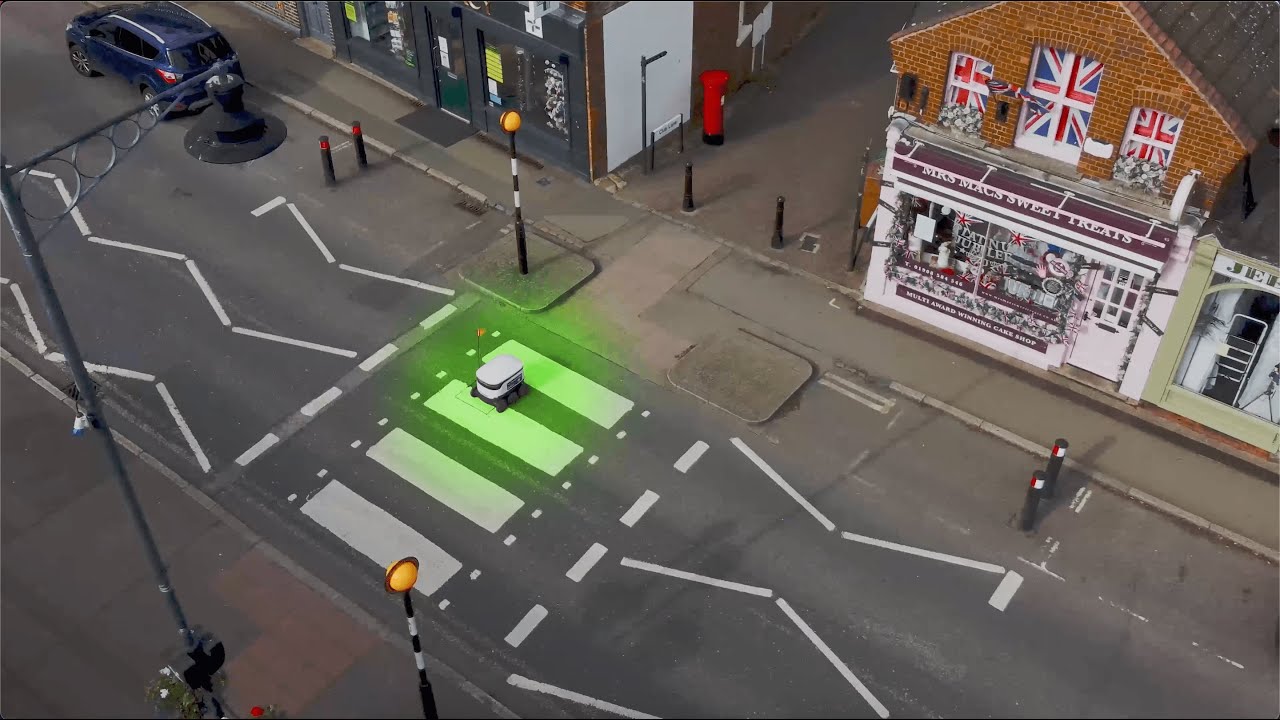 Starship Robots and Road Crossings