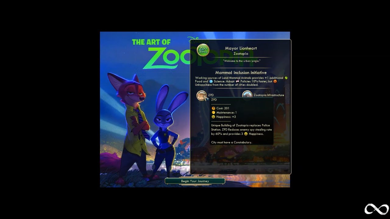 Sid Meier's Civilization V, Mayor Lionheart of Zootopia Playthrough (mod)