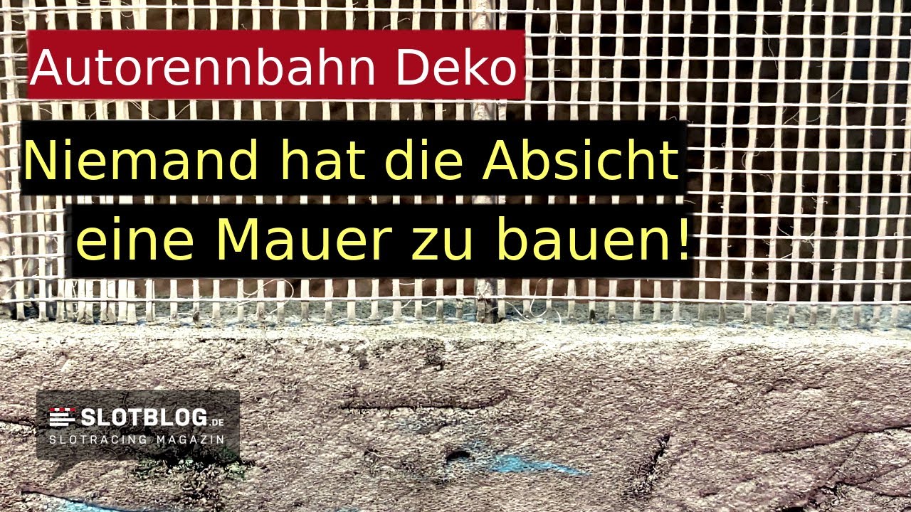 Bau einer Boxenmauer für die Autorennbahn