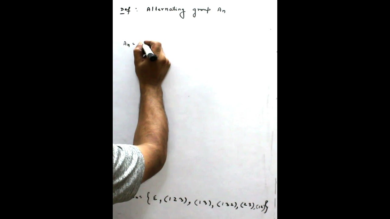 Definition of Alternating group