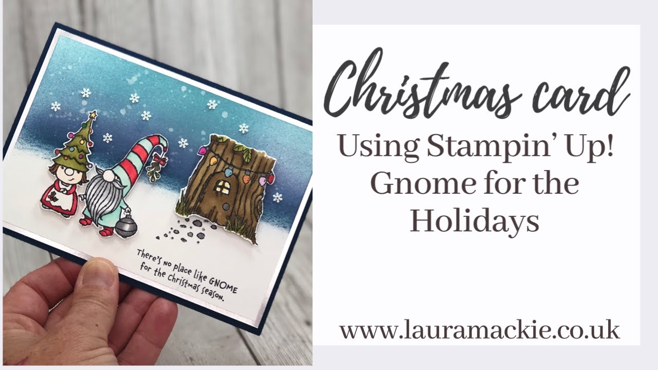 Christmas card using Stampin’ Up! Gnome for the Holidays