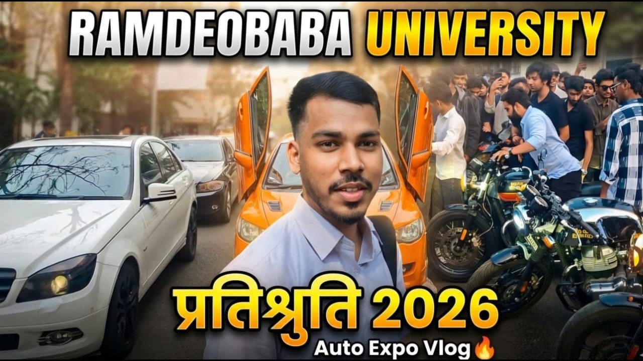 College Mein Supercars?! 😱 | Ramdeobaba Auto Expo Vlog 🔥 | Pratishruti 2026