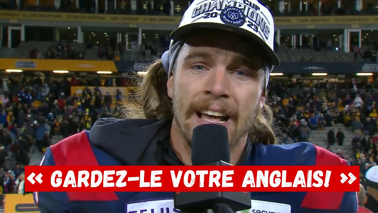 Le discours de Marc-Antoine Dequoy après avoir remporté la Coupe Grey!