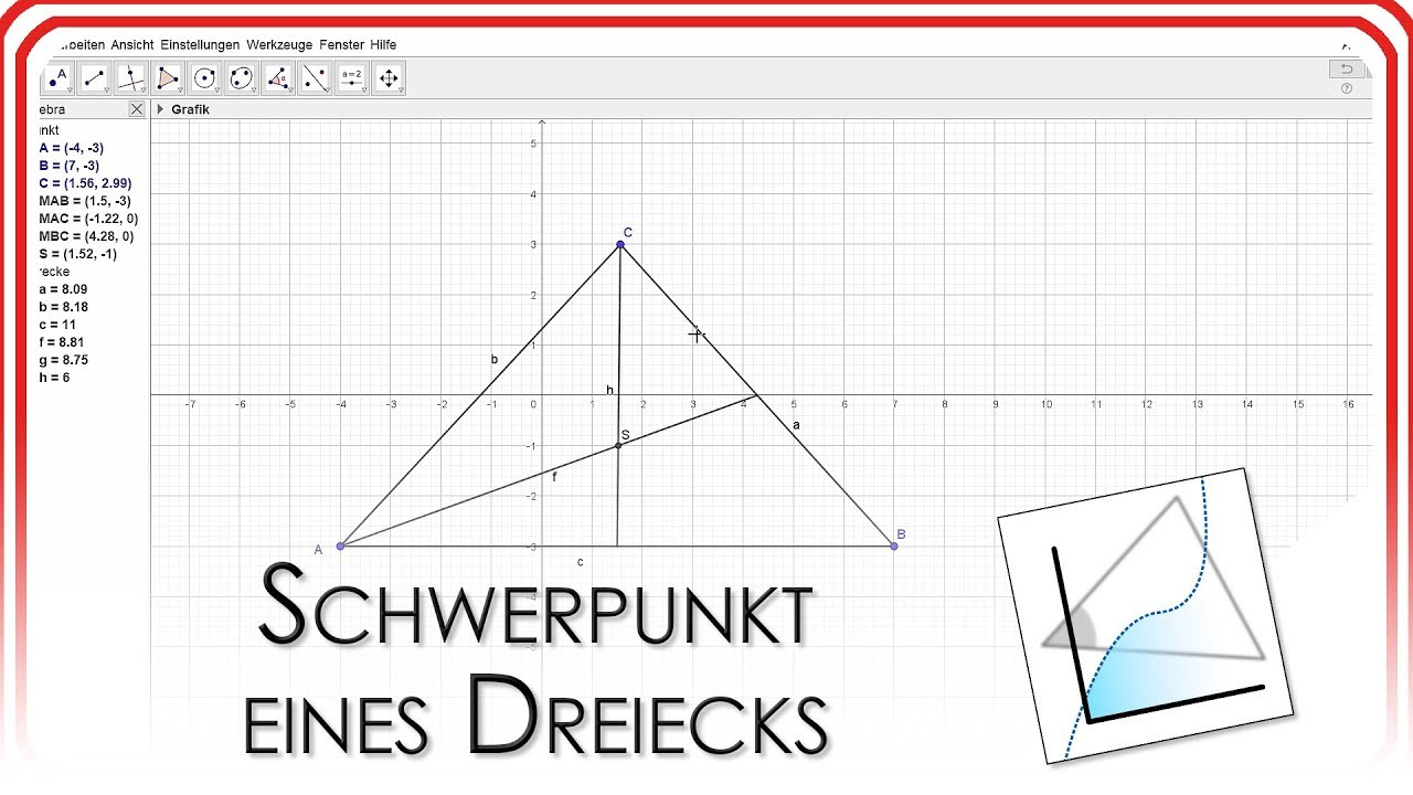 Schwerpunkt eines Dreiecks | GeoGebra EasyGoing