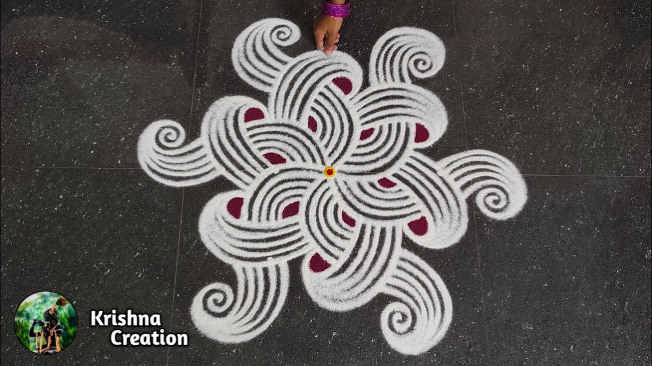 Karthigai madham special padi kolam | 5*3 Simple padi kolam | padi kolam muggulu | beautiful Rangoli