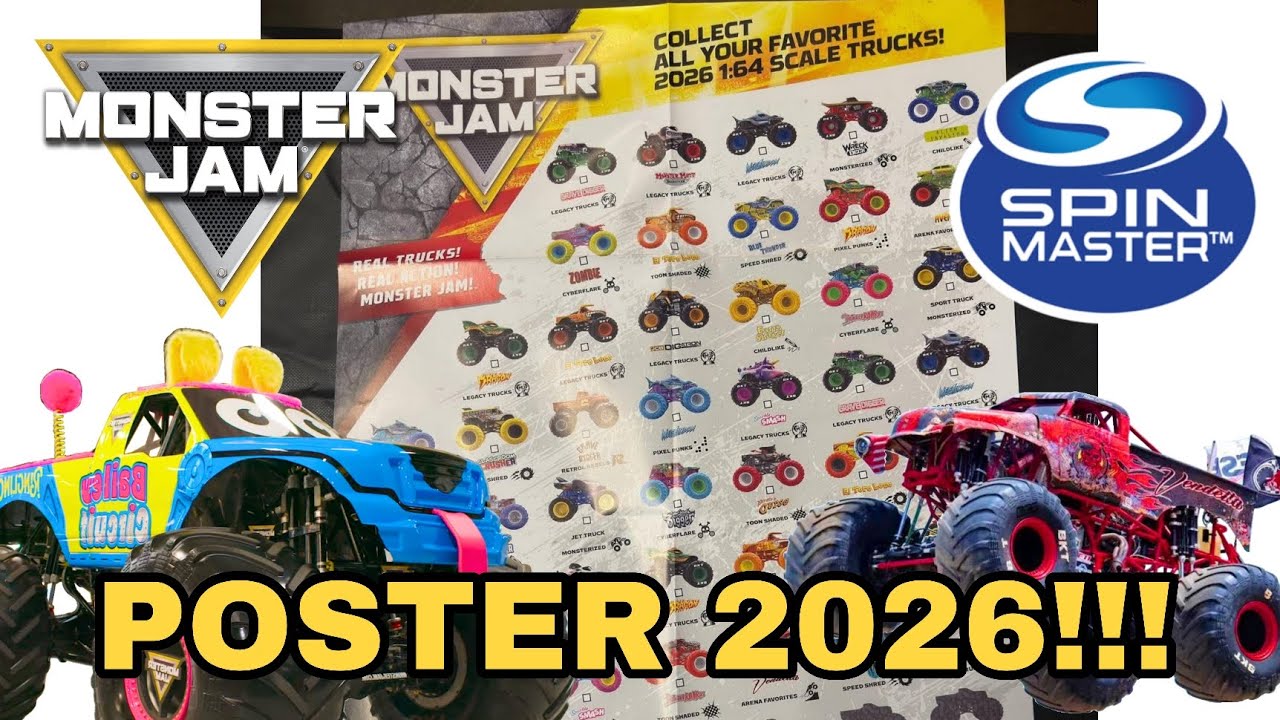 REVELADO POSTER OFICIAL MONSTER JAM SPIN MASTER 2026!! #monsterjam #spinmastermonsterjam #spinmaster