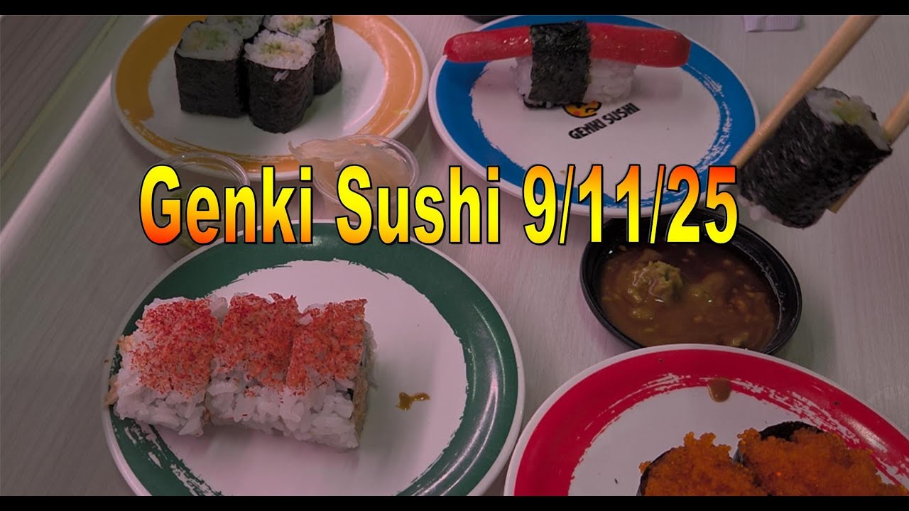 4K Genki Sushi Lunch 9/11/25 in Honolulu, Oahu, Hawaii