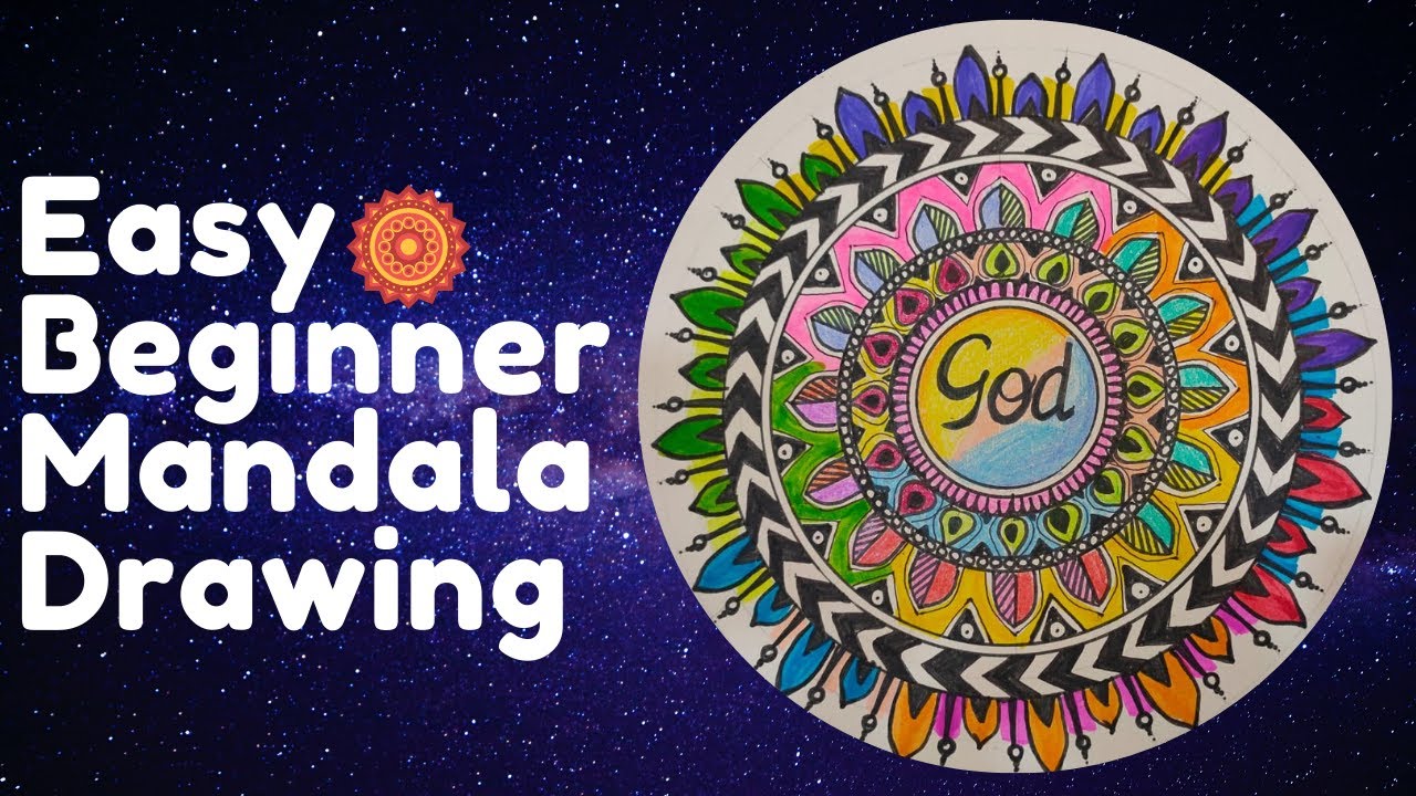 Easy Beginner MANDALA drawing | Creative MANDALA Art | MANDALA Art Challenge