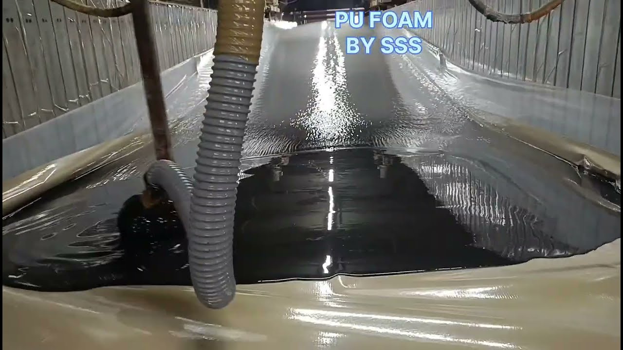 Continue Foam Manufacturing Process !! Pu Foam Manufacturing Process #foam 