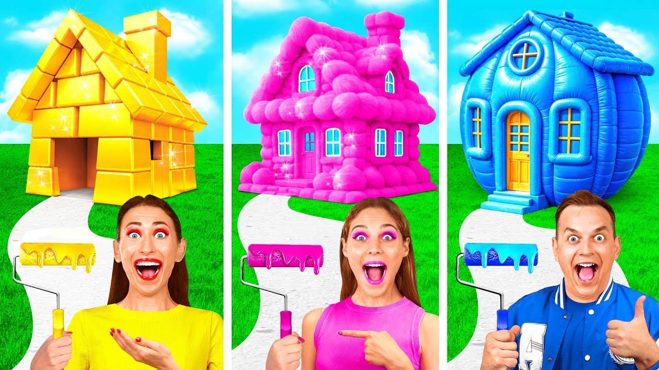 Rumah Satu Warna Tantangan | Momen lucu BaRaFun Gold Challenge