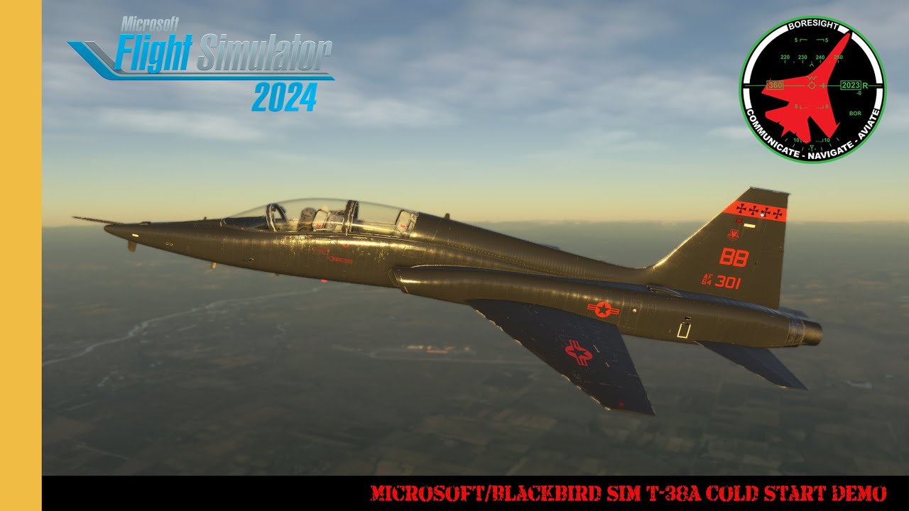 Microsoft/Blackbird Sim T-38A Cold Start Demo
