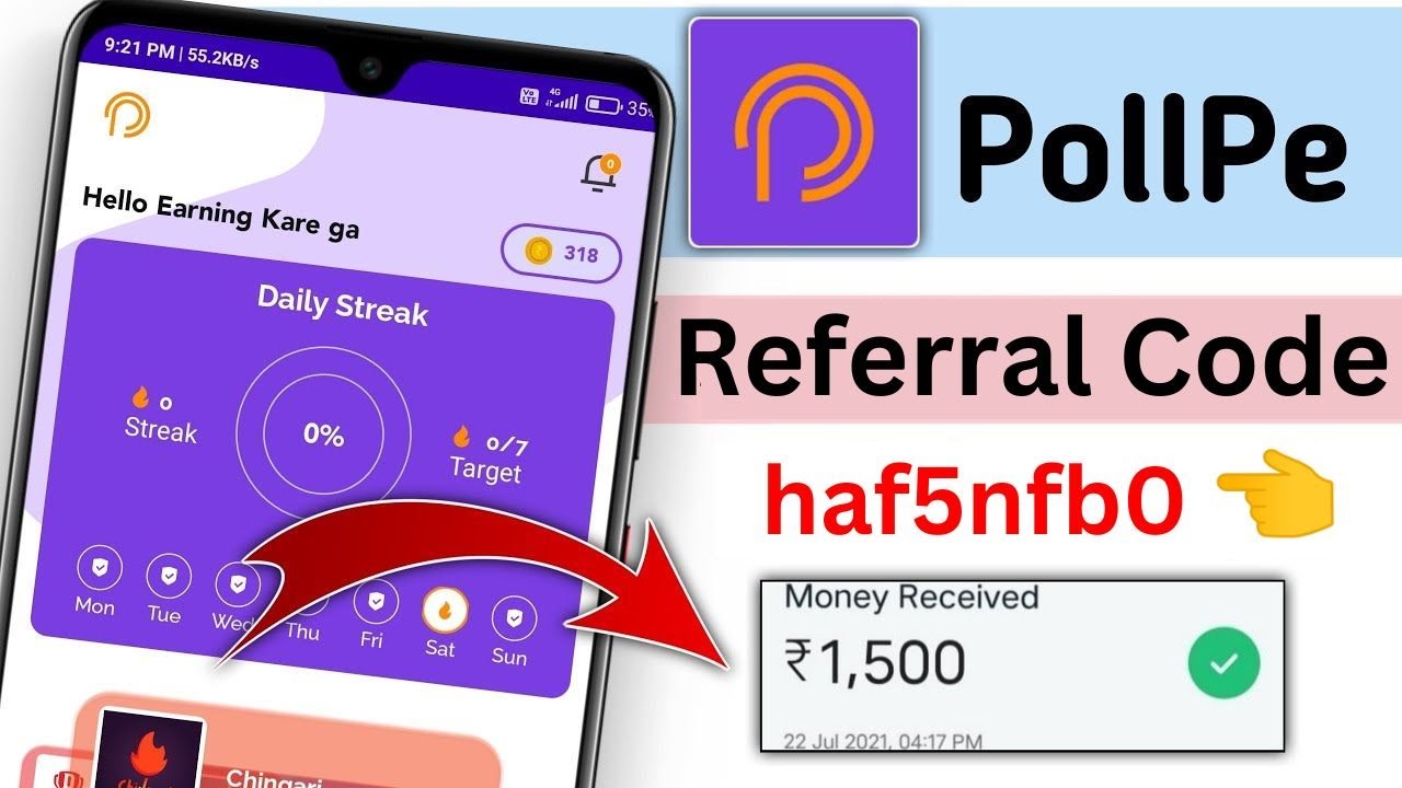 Pollpe Referral Code | pollpe refer code | pollpe app refer and earn | pollpe referral code 2023