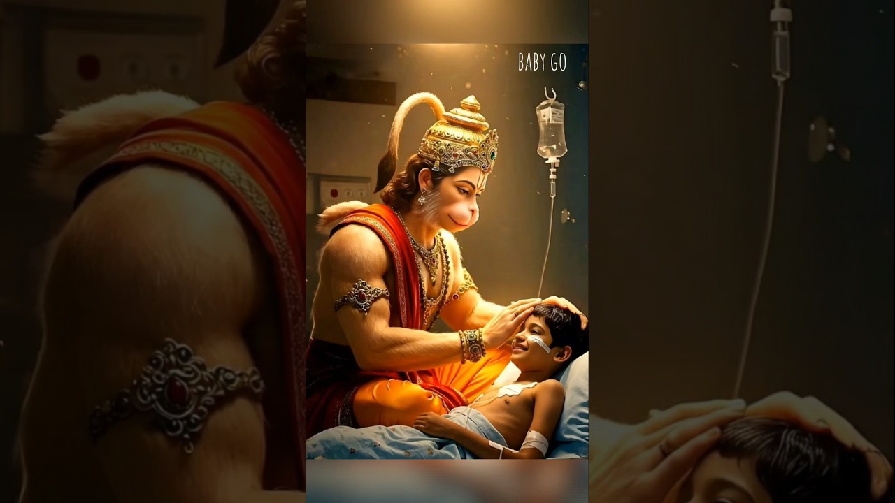 hanuman ji give blessing to kid 🙏 #shorts #hanuman #bajrangbali