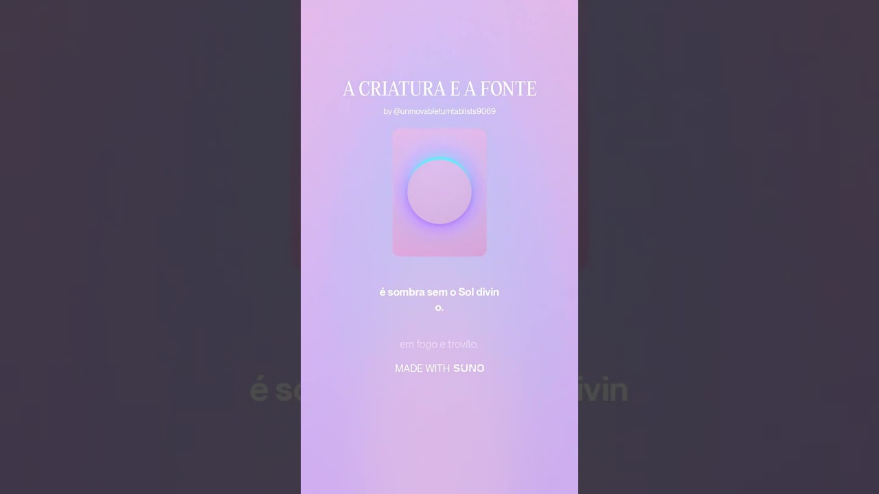 A CRIATURA E A FONTE