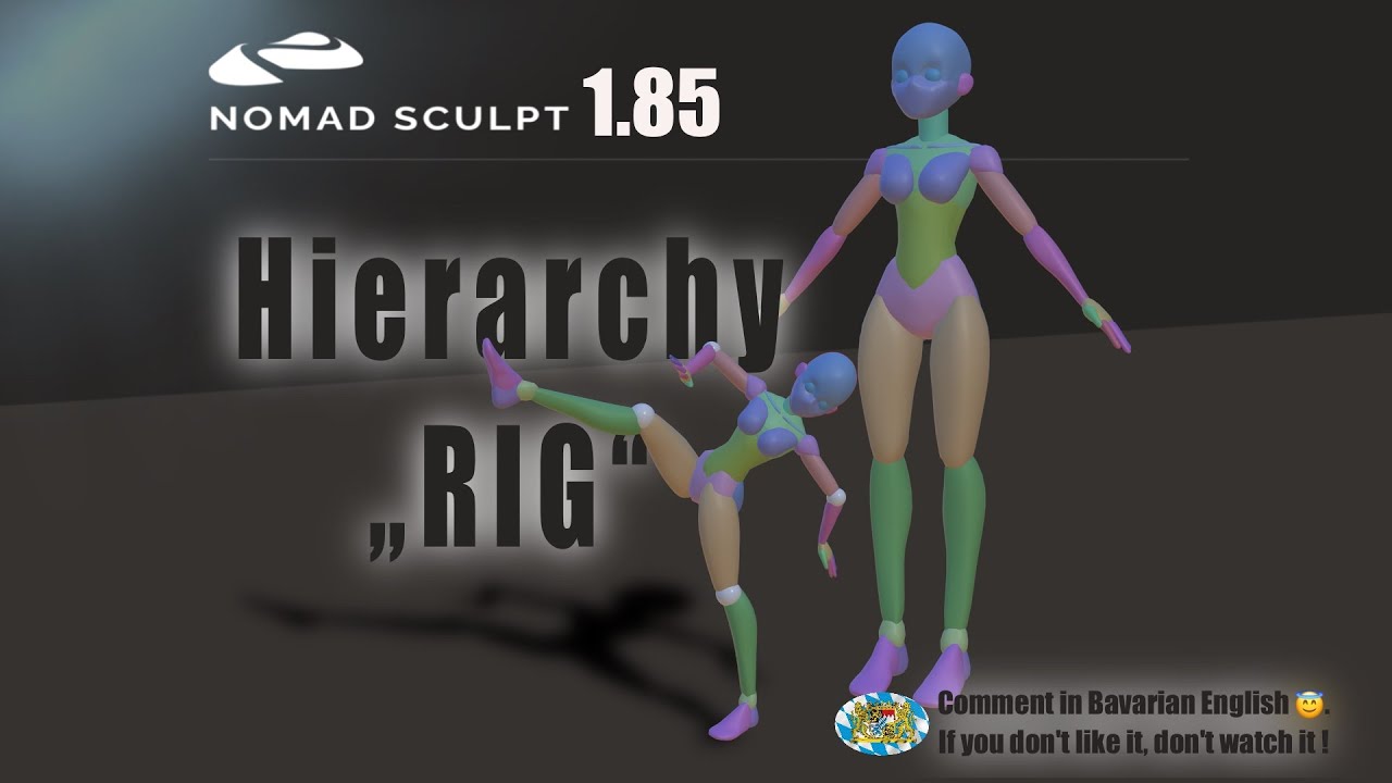Nomad Sculpt - Hierarchy to pose character & keep symmetry - Tutorial (V1.85 - 28.3.2024)