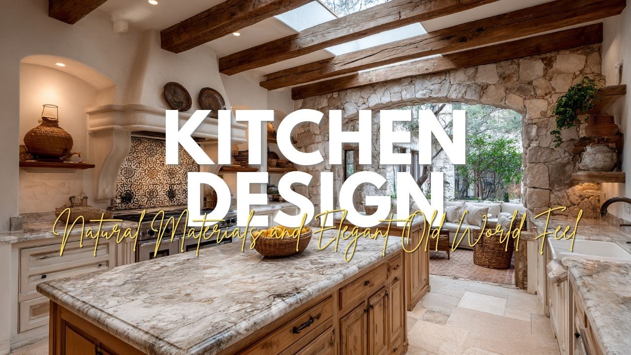Mediterranean Kitchen Design with Warm Natural Materials and Elegant Old World Feel