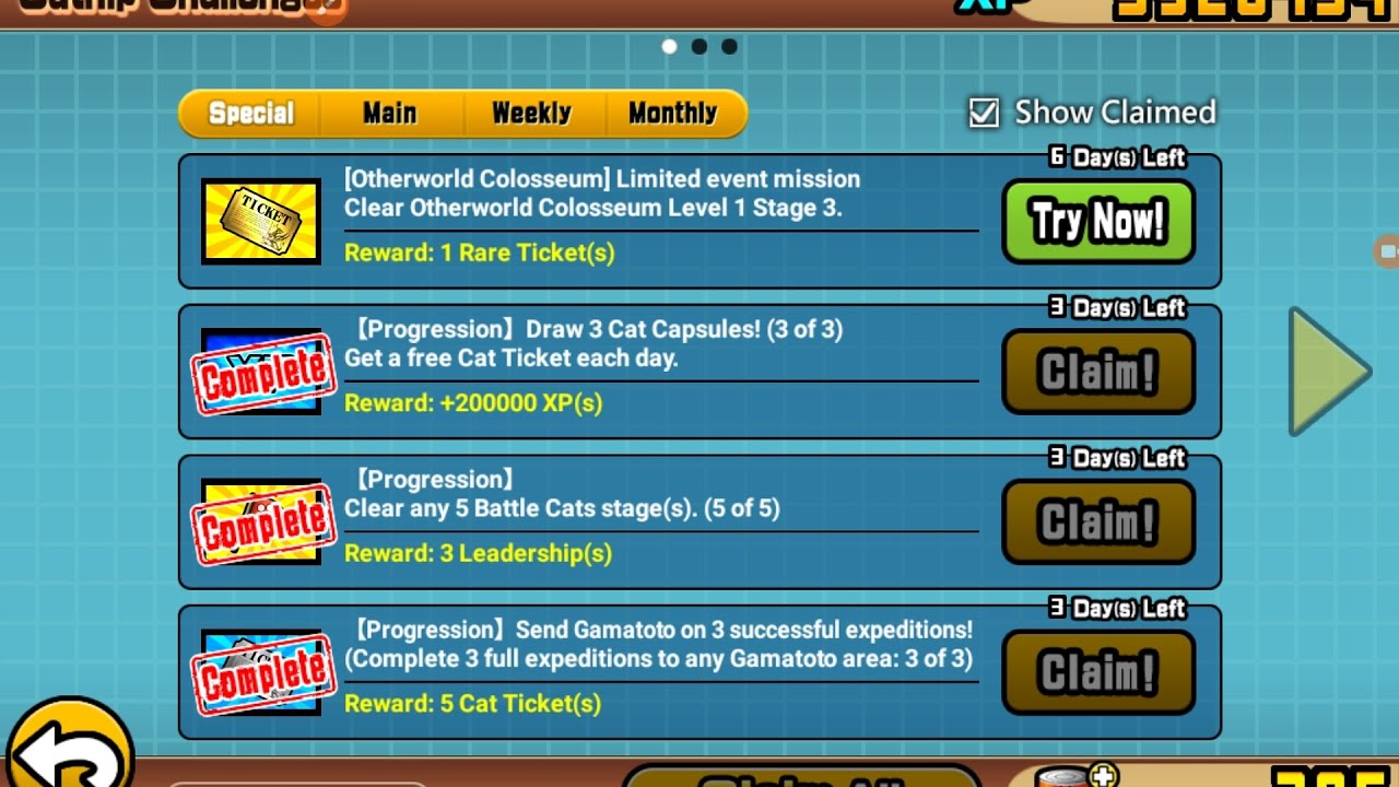 Playing the special missions in Battle cats! 
