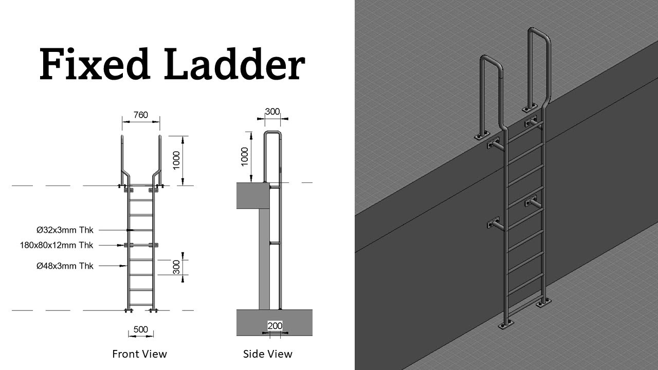 Создать семейство фиксированных лестниц Revit (параметрическое)