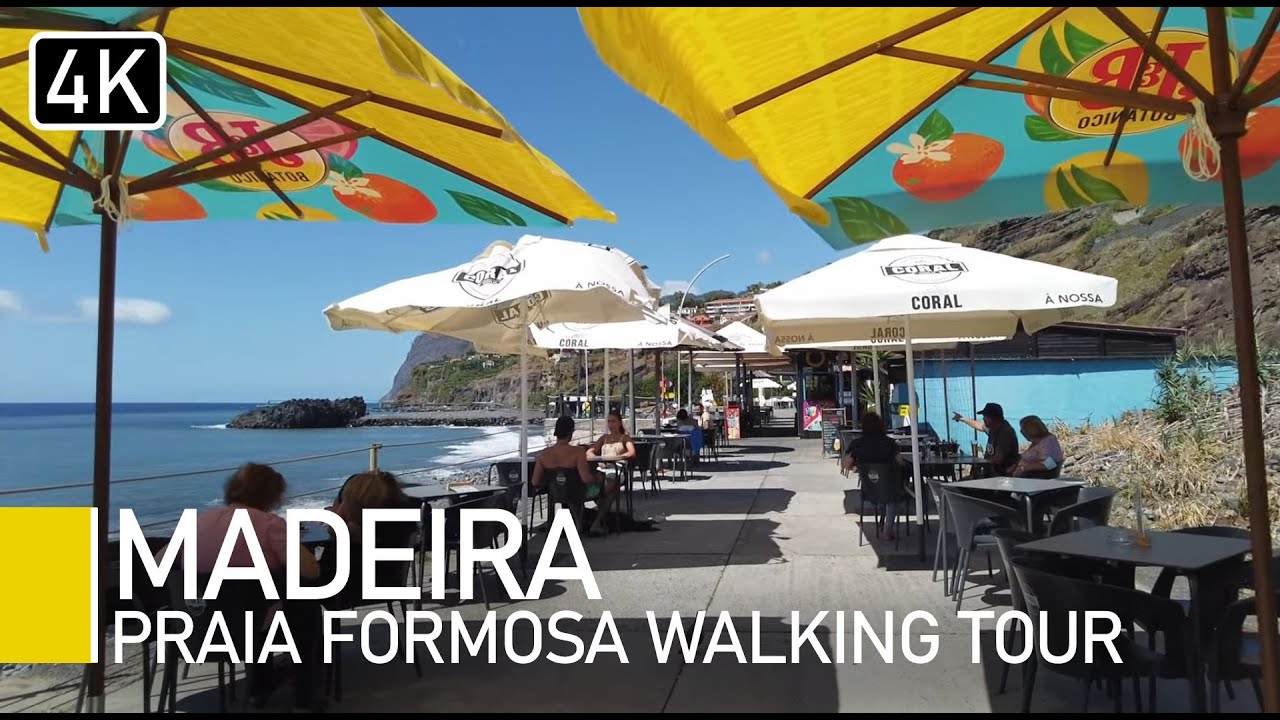 Funchal Madeira Formosa beach, Portugal | Praia Formosa, Funchal walking tour with captions