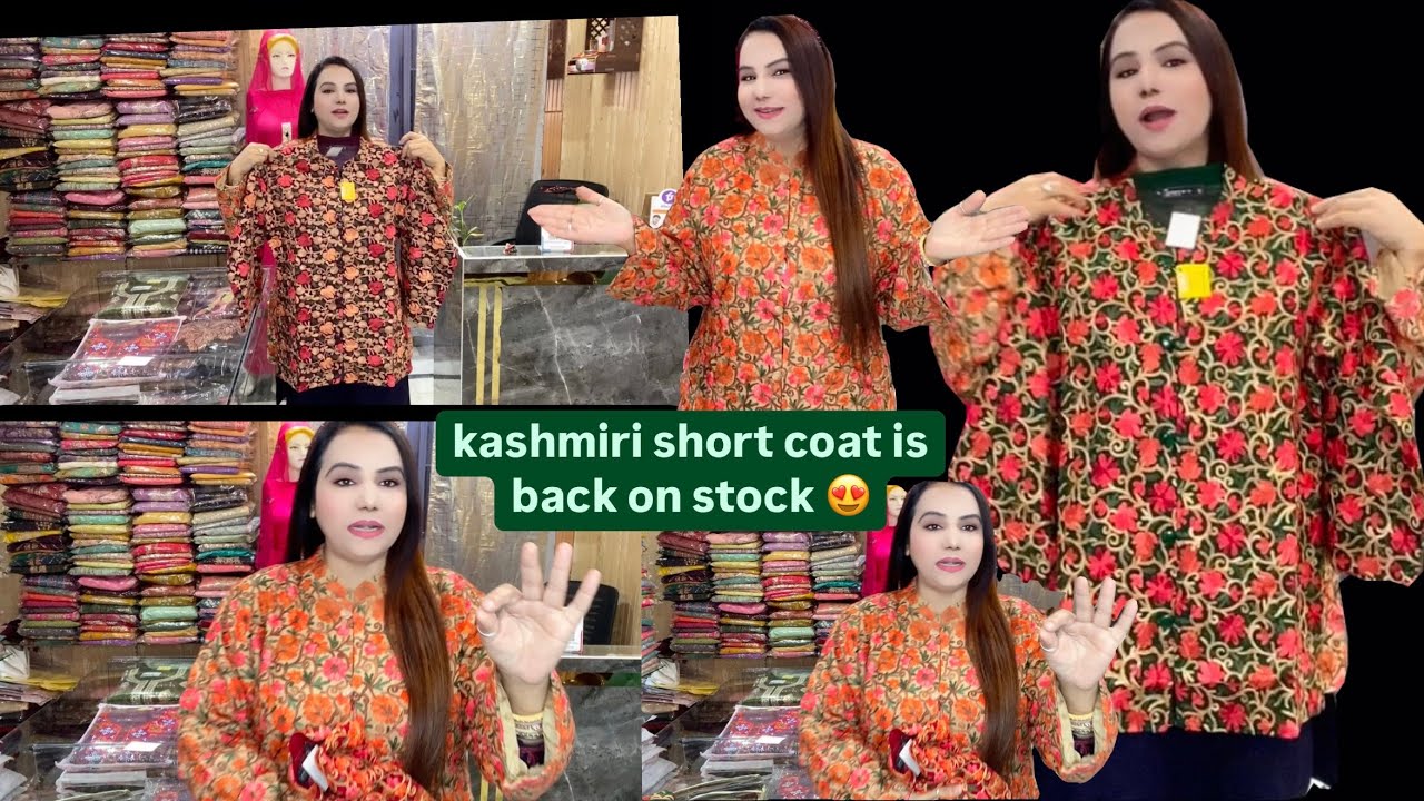 Kashmiri short coat is back on stock🤩|| Winter style at peak|| kashmiri viral embroidered coat 🤗