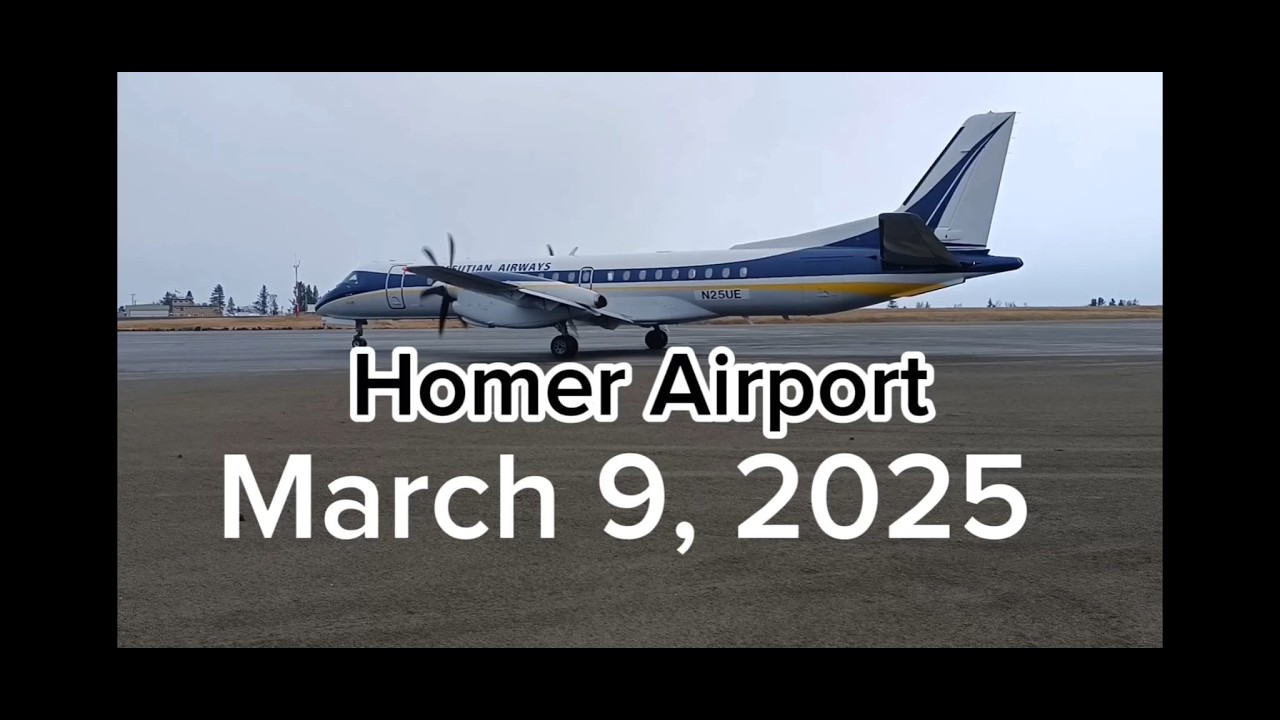 Saab 2000 and King Air C260! Homer Airport Planespotting