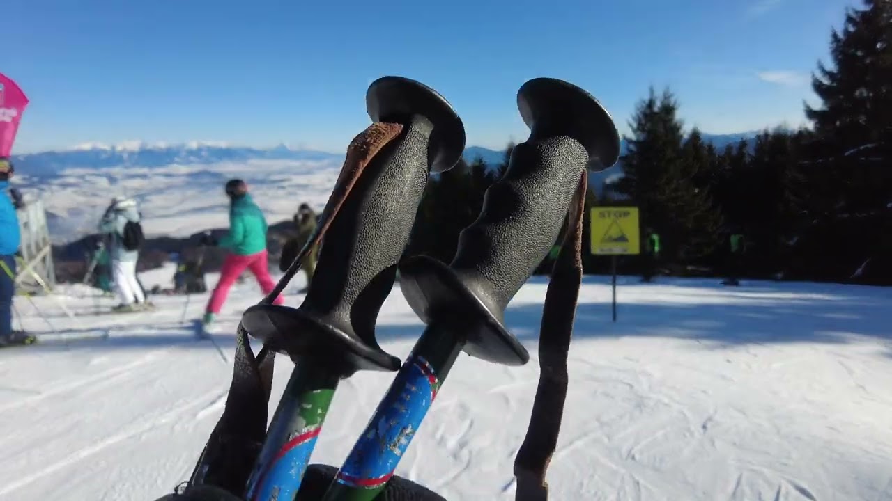 Malinné. Výstup na vrch a záznam zjazdu mimo úsekov kde prášili delá. Malinô brdo. Veľká Fatra.