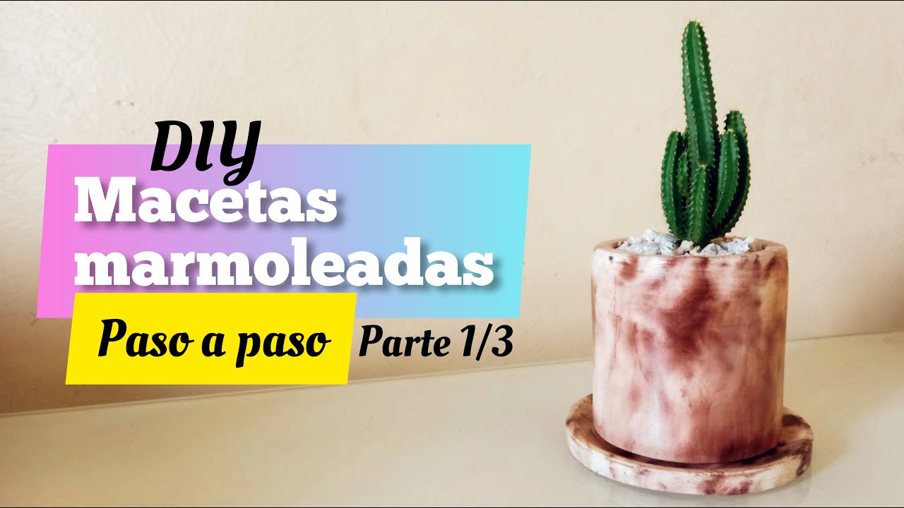 C&oacute;mo hacer macetas marmoleadas parte 1/3 | Preparar y verter mezcla