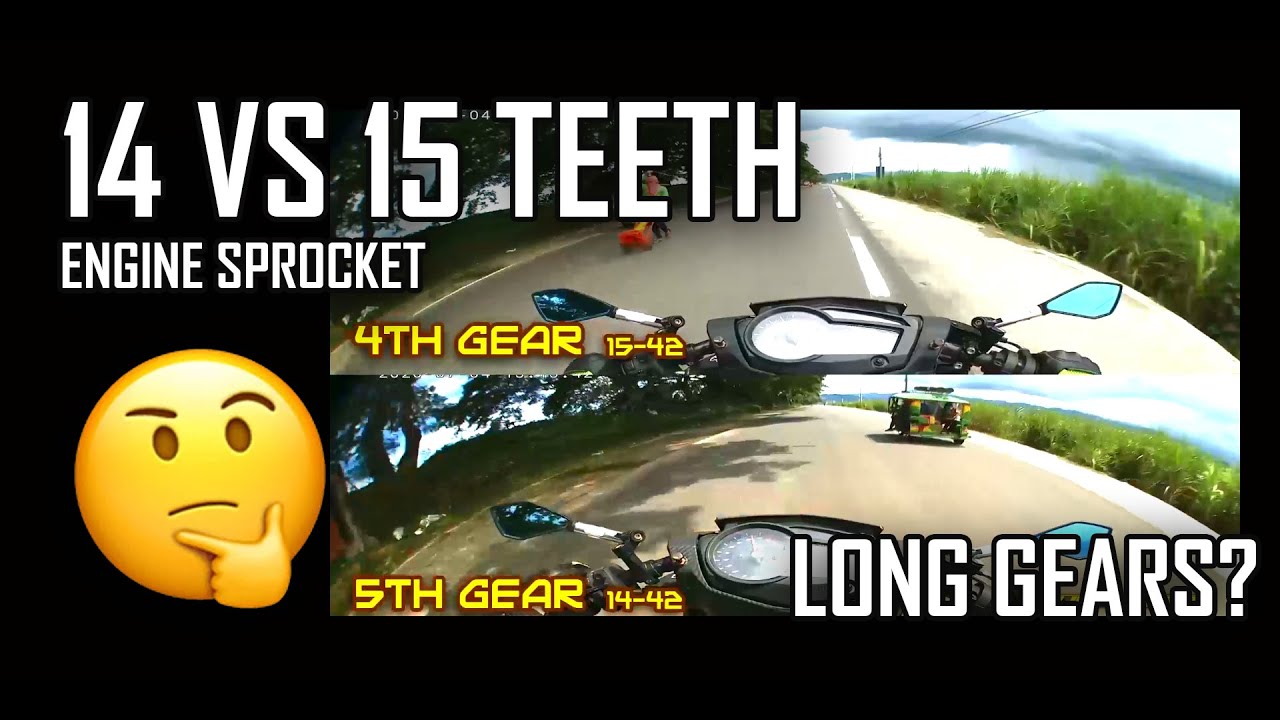 SNIPER150 LONG GEARS | 14 VS 15 TEETH ENGINE SPROCKET