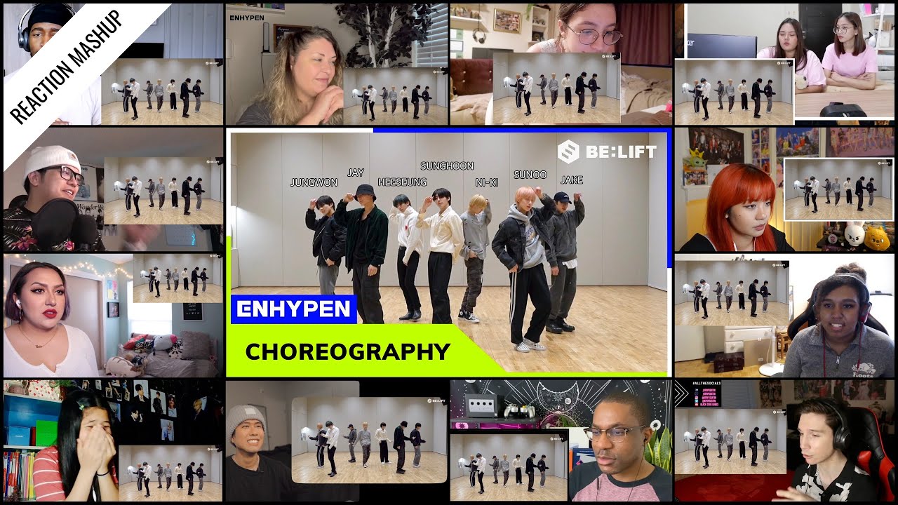‘ENHYPEN 'Upper Side Dreamin’' Dance Practice’ reaction mashup