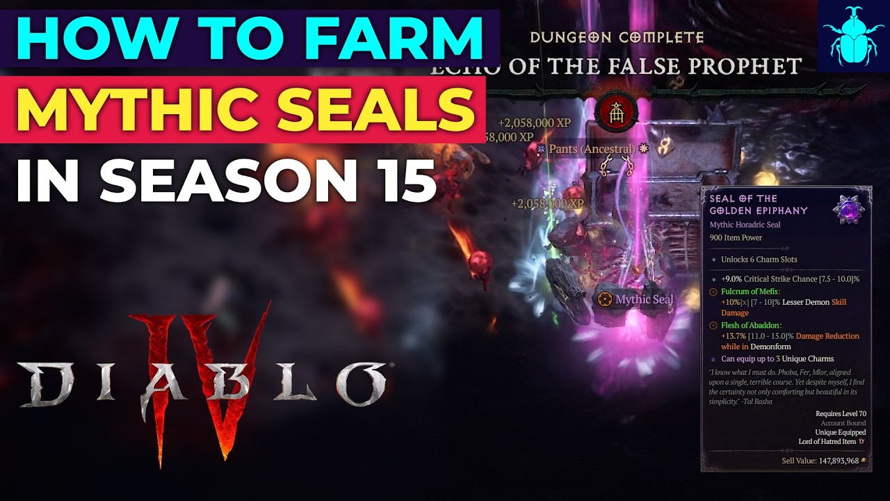 Diablo 4: как фармить мифические печати в 15-м сезоне