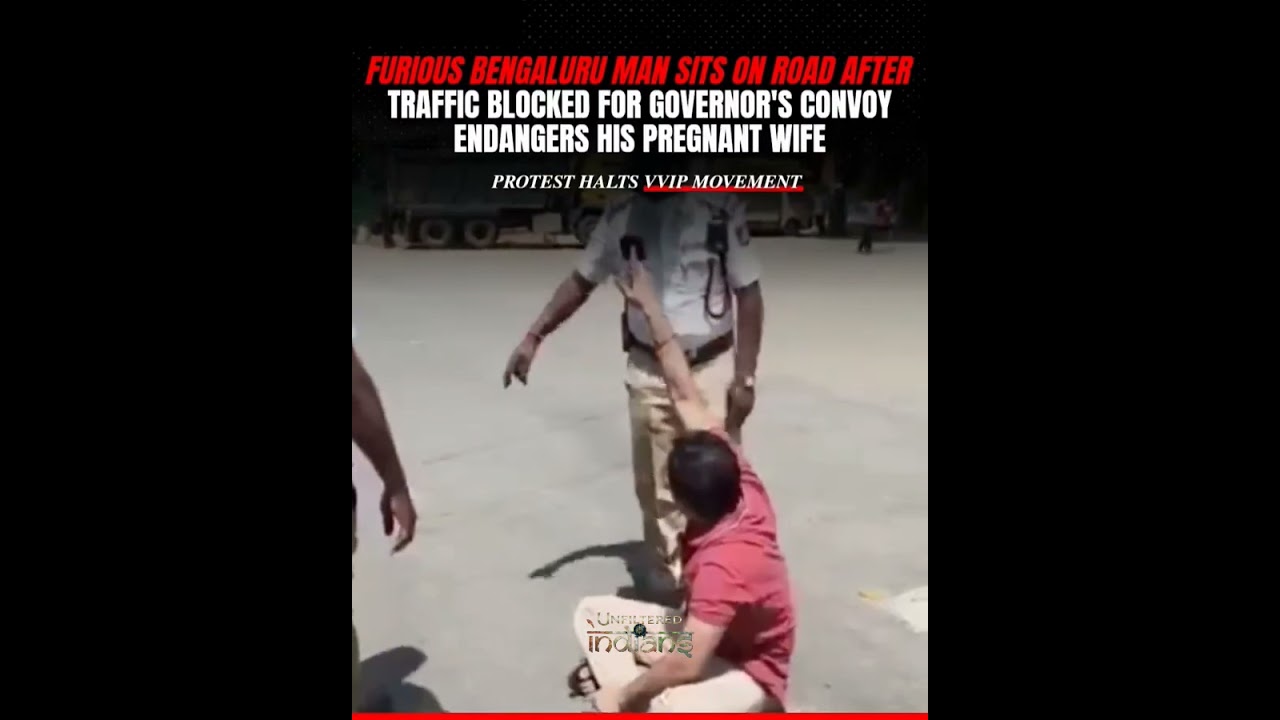A dramatic scene unfolded on HAL Old Airport Road in Bengaluru when #unfiltered #indians #news