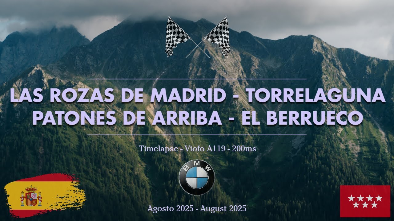 🚗 Ruta Las Rozas de Madrid - Torrelaguna - Patones de Arriba - El Berrueco (🇪🇸) PT1️⃣ (Timelapse)