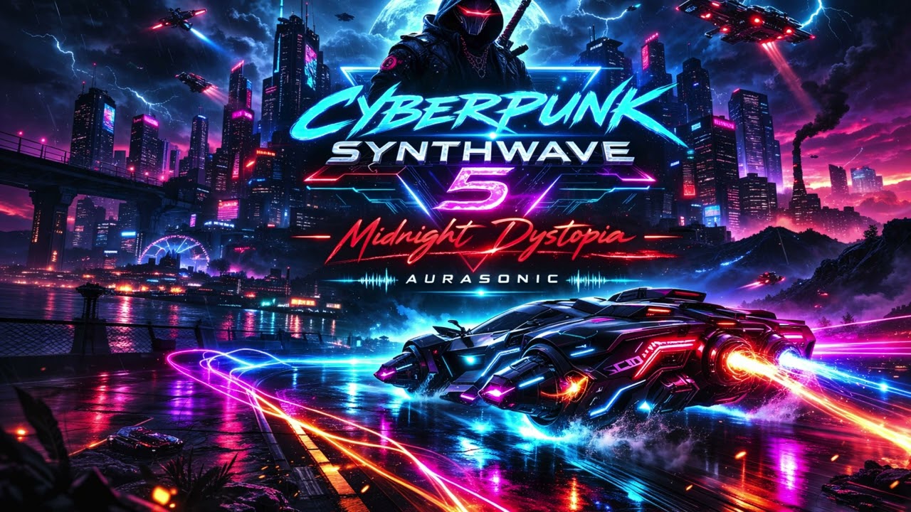 Cyberpunk Synthwave 5 — Midnight Dystopia 🌌 Dark Futuristic Vibes | AURASONIC