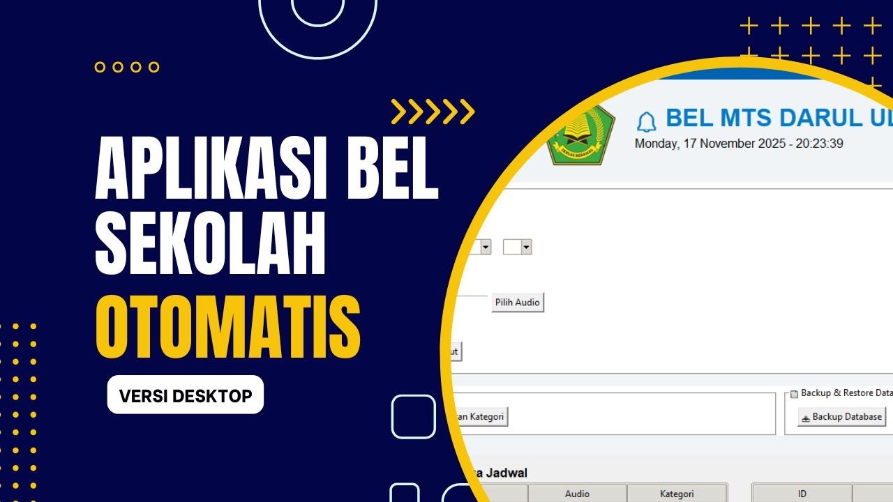 APLIKASI BEL OTOMATIS SEKOLAH PESANTREN UPDATE TERBARU BERBASIS DEKSTOP