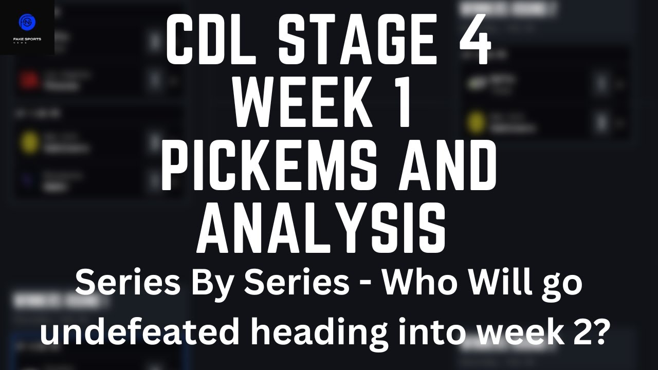 Call of Duty League Stage 4 Week 1 Predictions: NYSL vs FaZe Ultra vs Surge | CDL Pickems