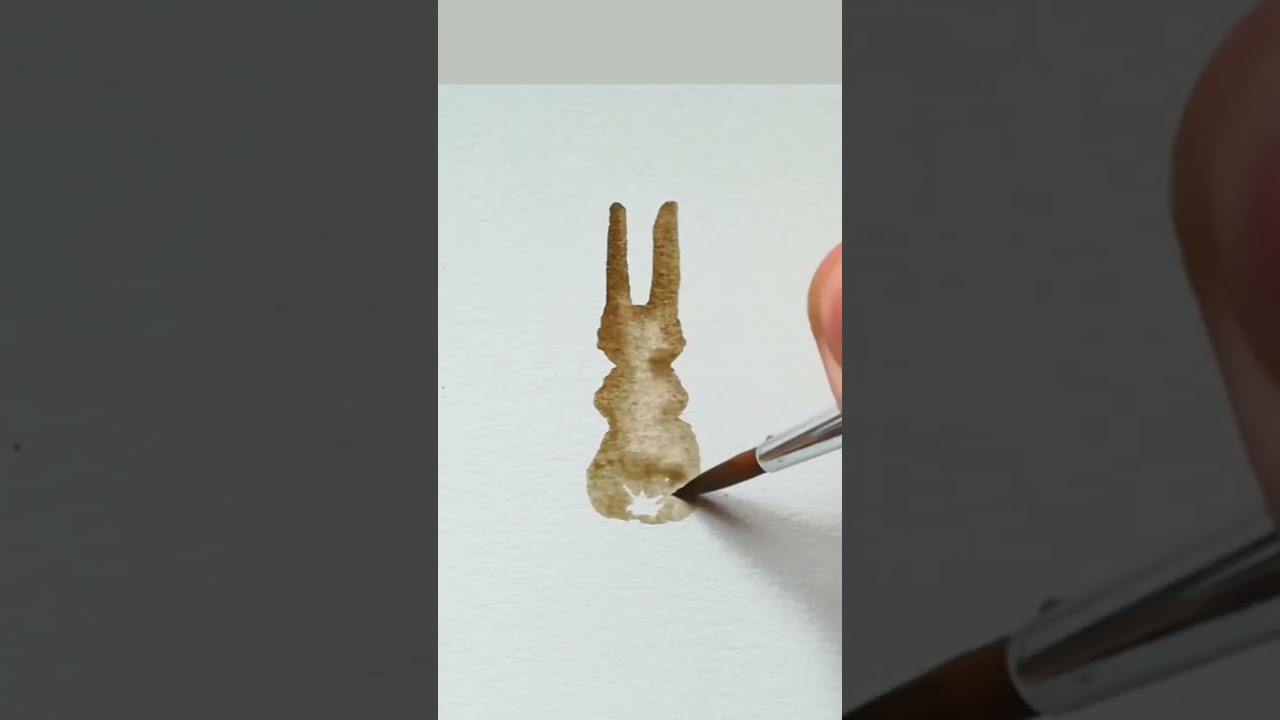 How to paint Watercolor Bunny Easter Rabbit Painting Drawing easy tutorial quick draw