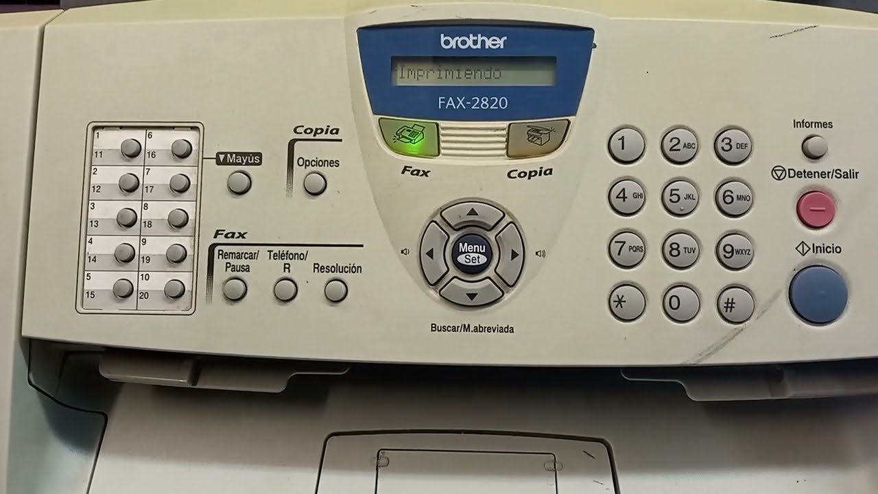 Resetear tambor Brother Fax 2820