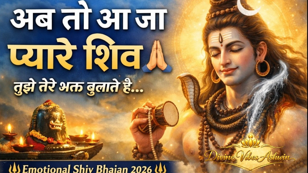 अब तो आ जा प्यारे शिव 🙏 | Emotional Shiv Bhajan 2026 | Har Har Mahadev | Divine Vibes Ashwin