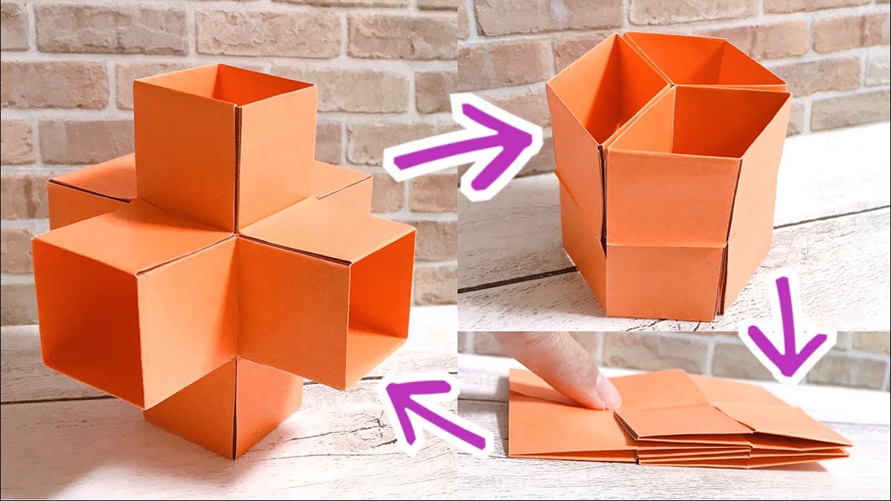 折り紙 いろんな形に変形するおもちゃを作ってみた！作り方/How to make transformable toys with origami. оригами. 종이 접기.