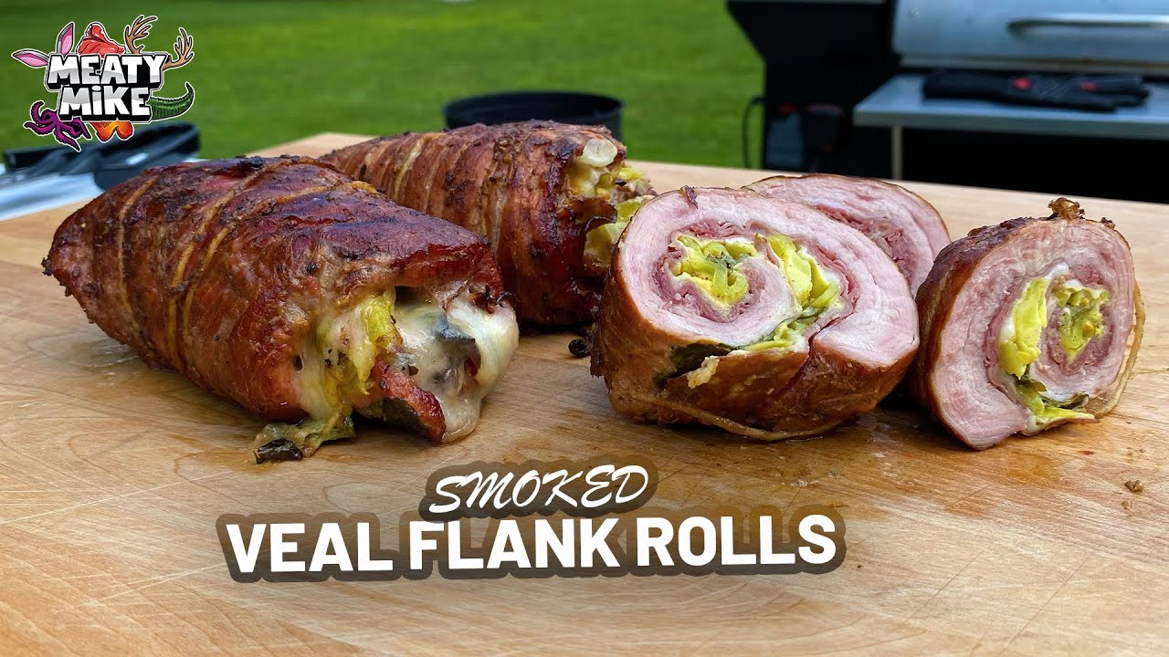 Smoked VEAL FLANK Rolls on the Po' Man Grill | How to Cook Veal with Gabagool