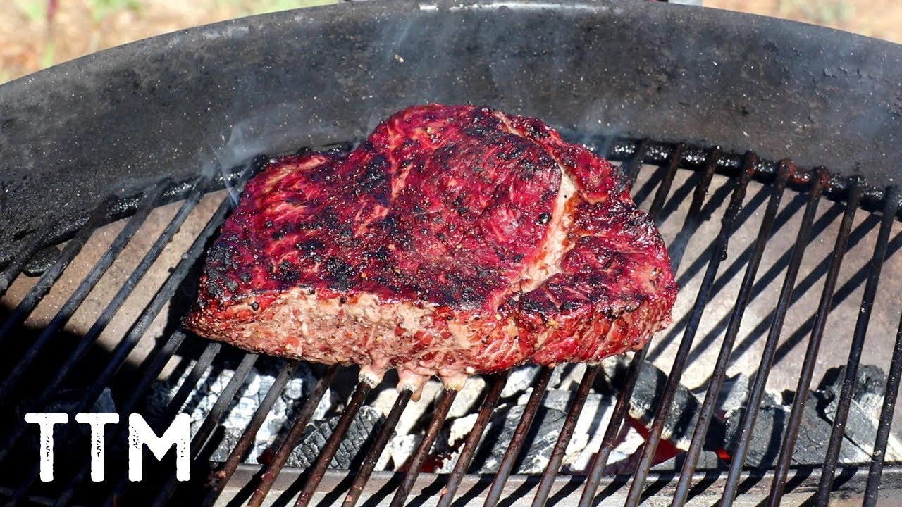 London Broil Steak on the Weber Kettle